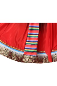 Design costumes for Tibetan dance performances, custom-made women's ethnic minority costumes, adult Dolma big swing skirts, Chinese style costumes SKDO011 side view